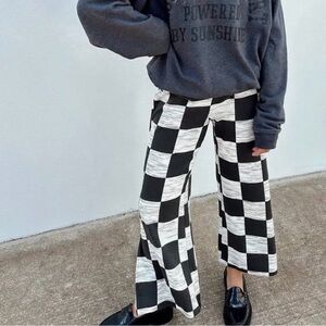Black and White Checkered Pants